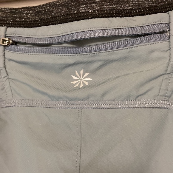 Athleta Go Getter Heathered Yoga Running 2 in 1 Capri / Short Leggings - Picture 9 of 16